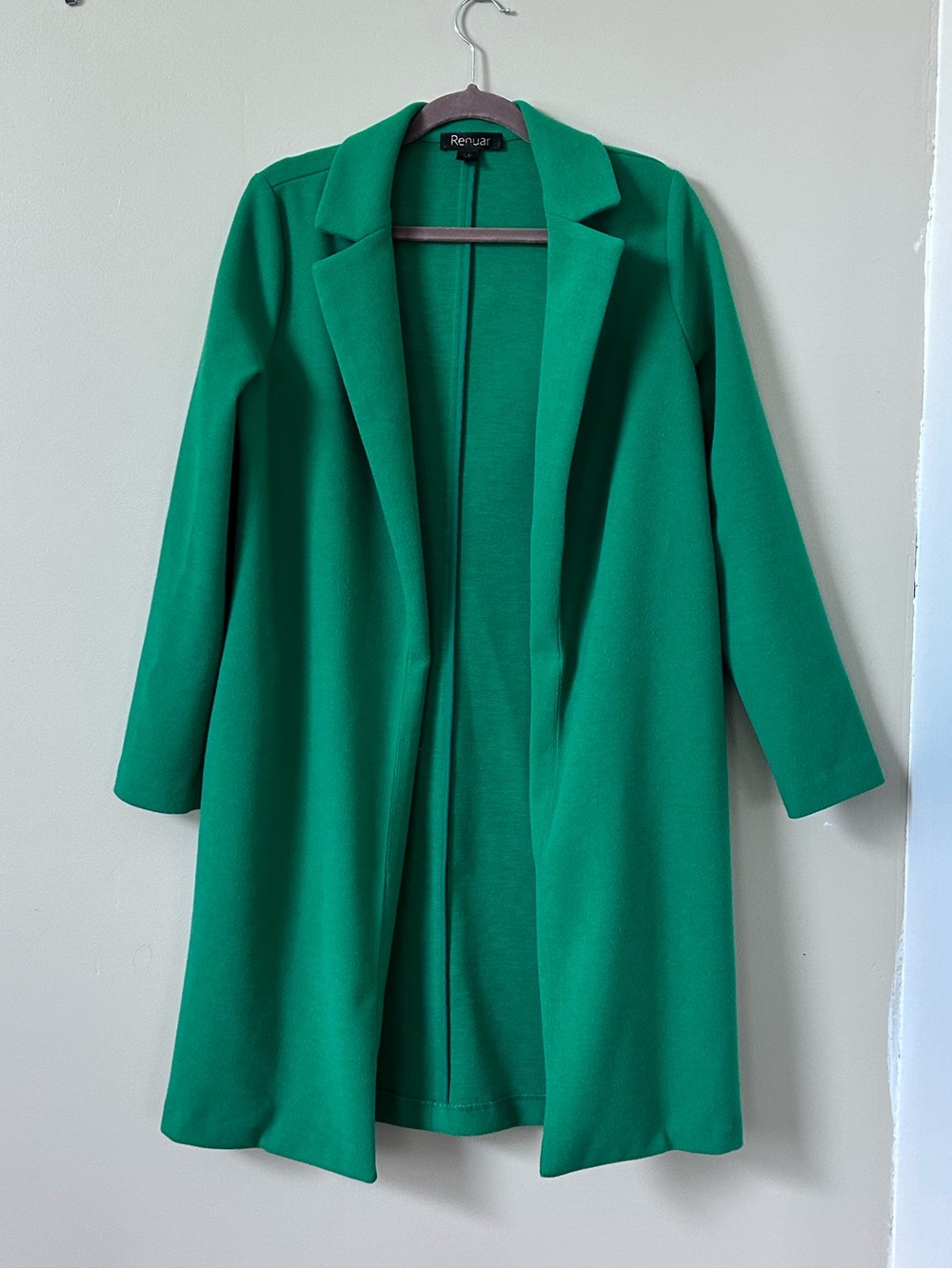 Renuar Green Open-Front Blazer Coat Size S